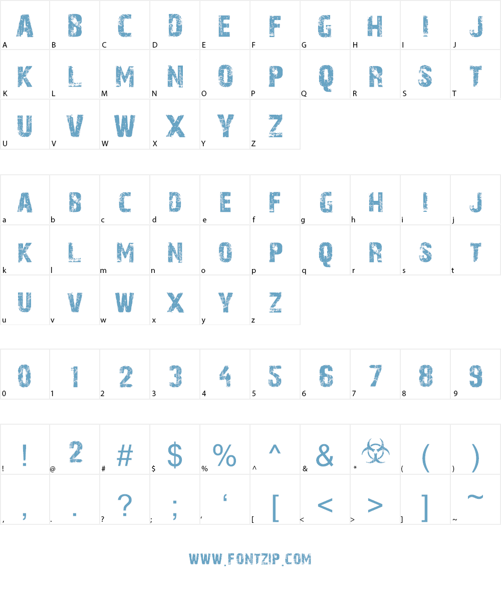 28 Days Later Font Character